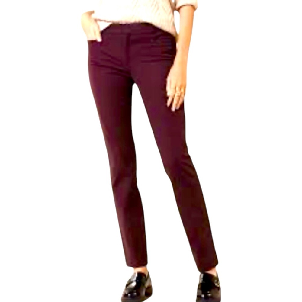 NWOT Banana Republic Size 2 Purple Prune Rayon-Cotton-Spandex Pants Pockets
